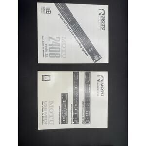 MOTU USB MIDI for Windows + MOTU 2408 mK II User Guide - Lot of 2
